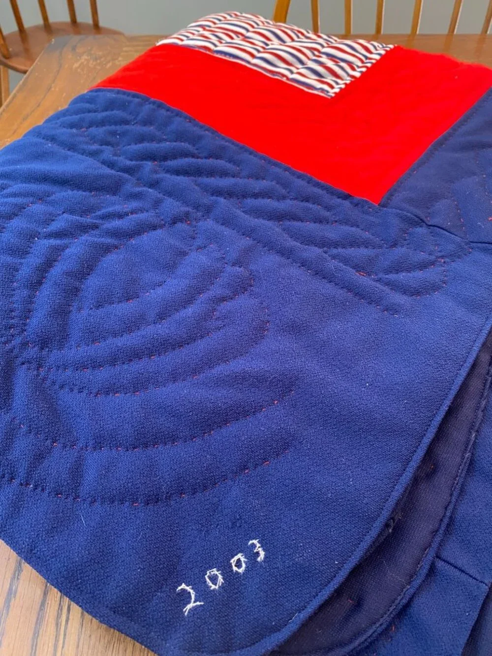 Handquilted Patriotic Americana Quilt 94